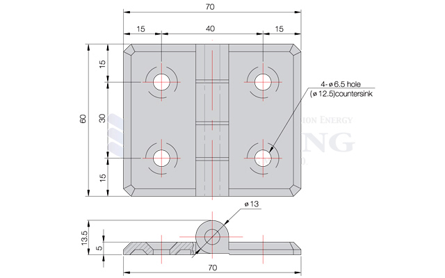 Angle hinge_drawing