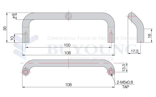 Round bar knob