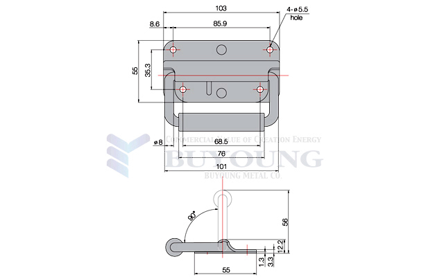 Spring box knob